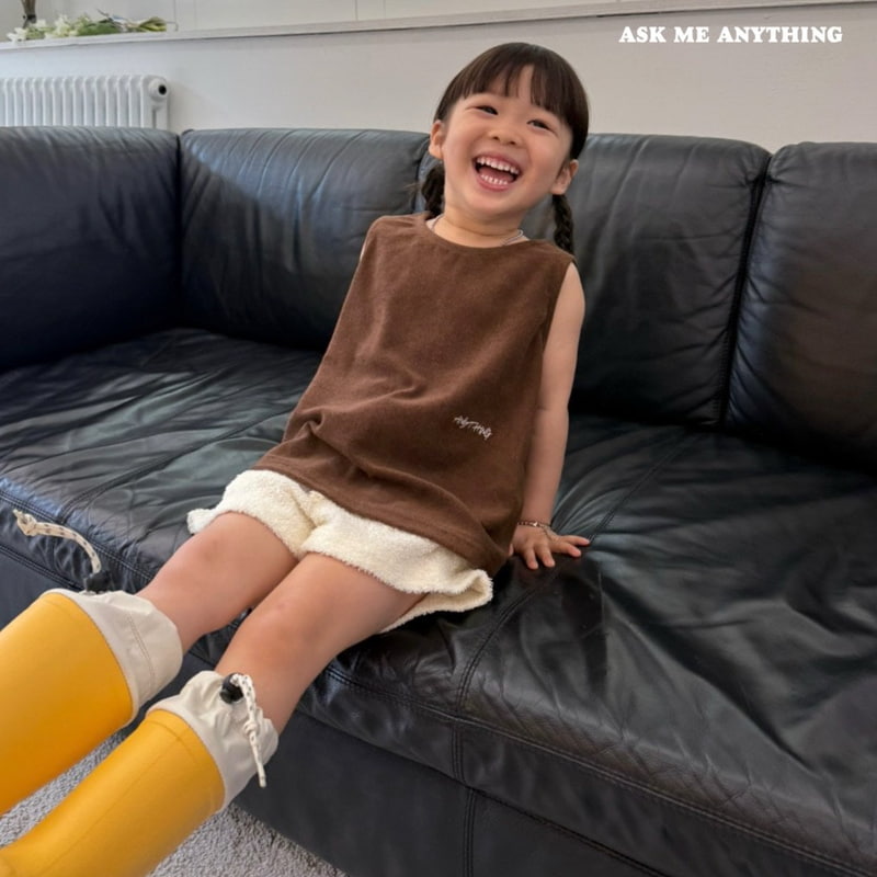 Ask Me Anything - Korean Children Fashion - #magicofchildhood - Sugar Terry Sleeveless Tee - 5