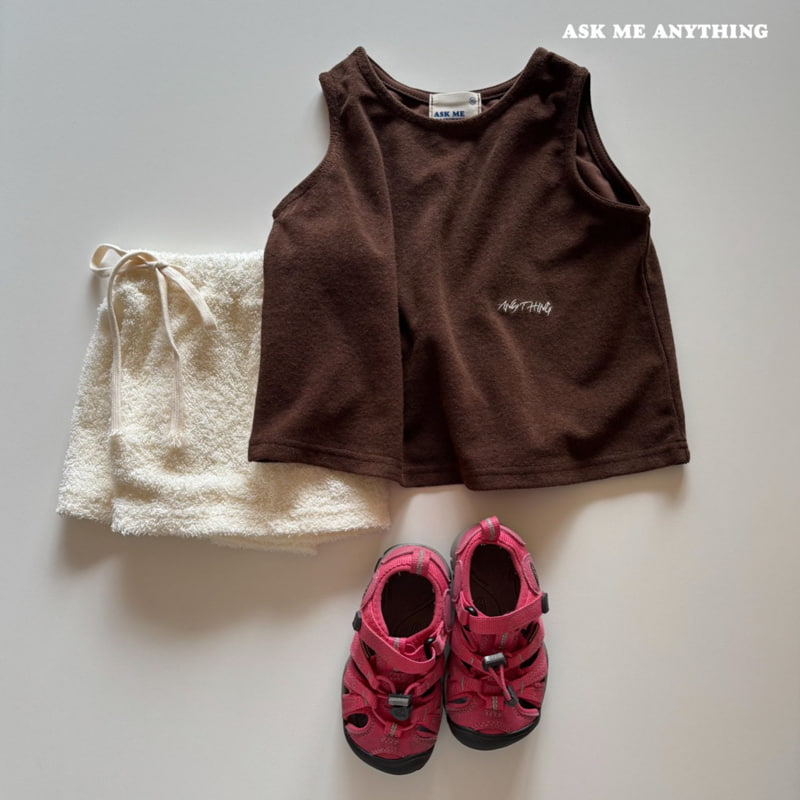 Ask Me Anything - Korean Children Fashion - #minifashionista - Sugar Terry Sleeveless Tee - 6
