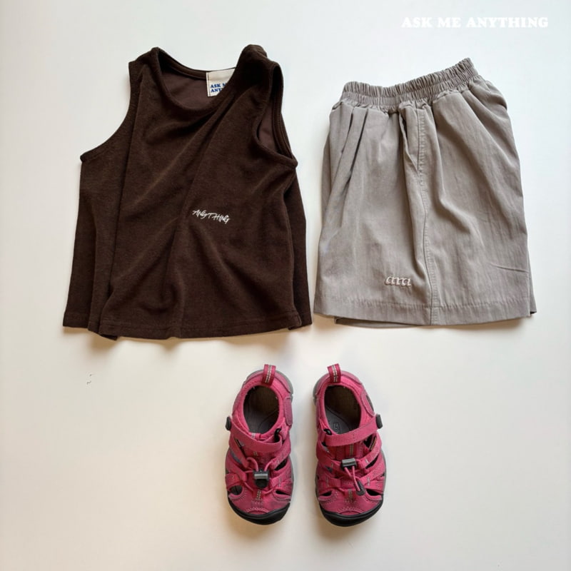 Ask Me Anything - Korean Children Fashion - #todddlerfashion - Sugar Terry Sleeveless Tee - 8