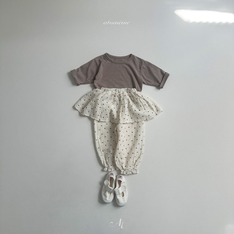 Atomeme - Korean Baby Fashion - #babyboutique - Heart Apron Pants - 12