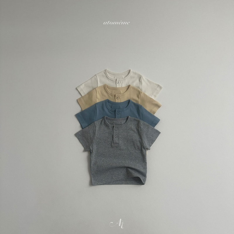 Atomeme - Korean Baby Fashion - #babyboutiqueclothing - Two-button Tee
