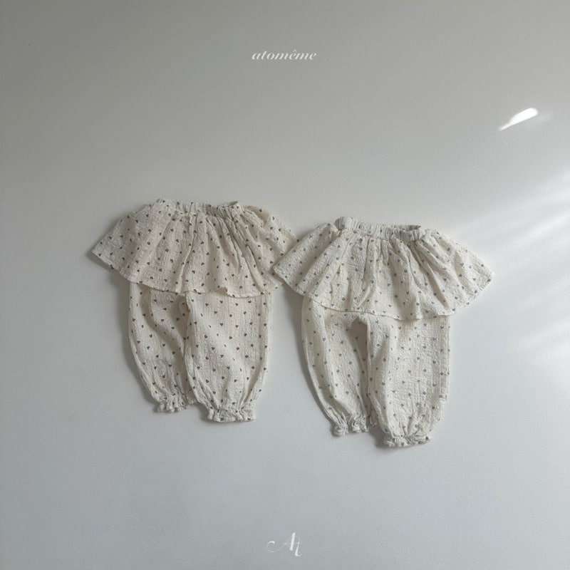 Atomeme - Korean Baby Fashion - #babyfever - Heart Apron Pants