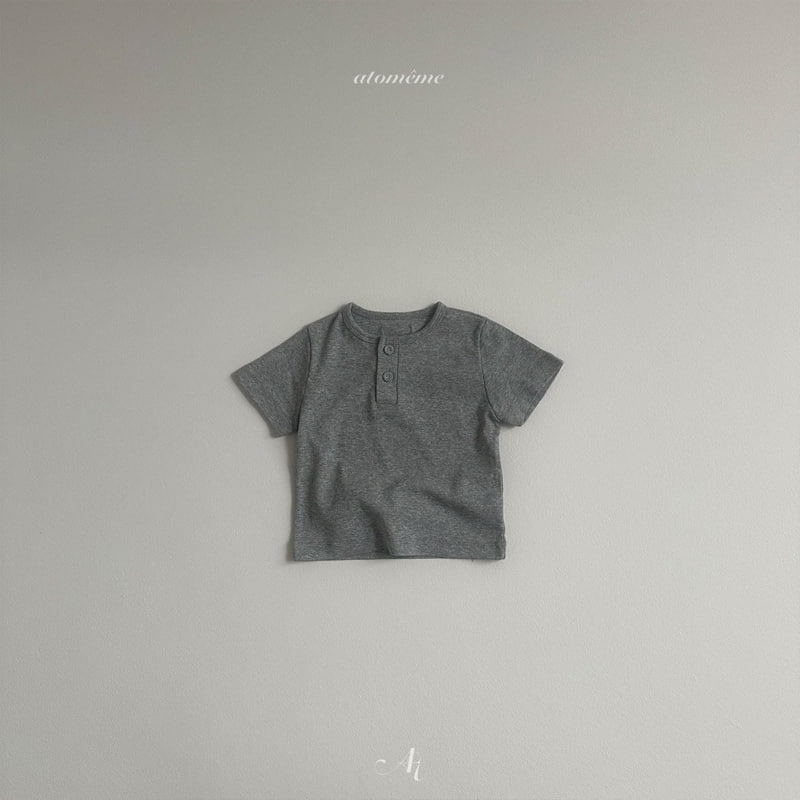 Atomeme - Korean Baby Fashion - #babylifestyle - Two-button Tee - 6