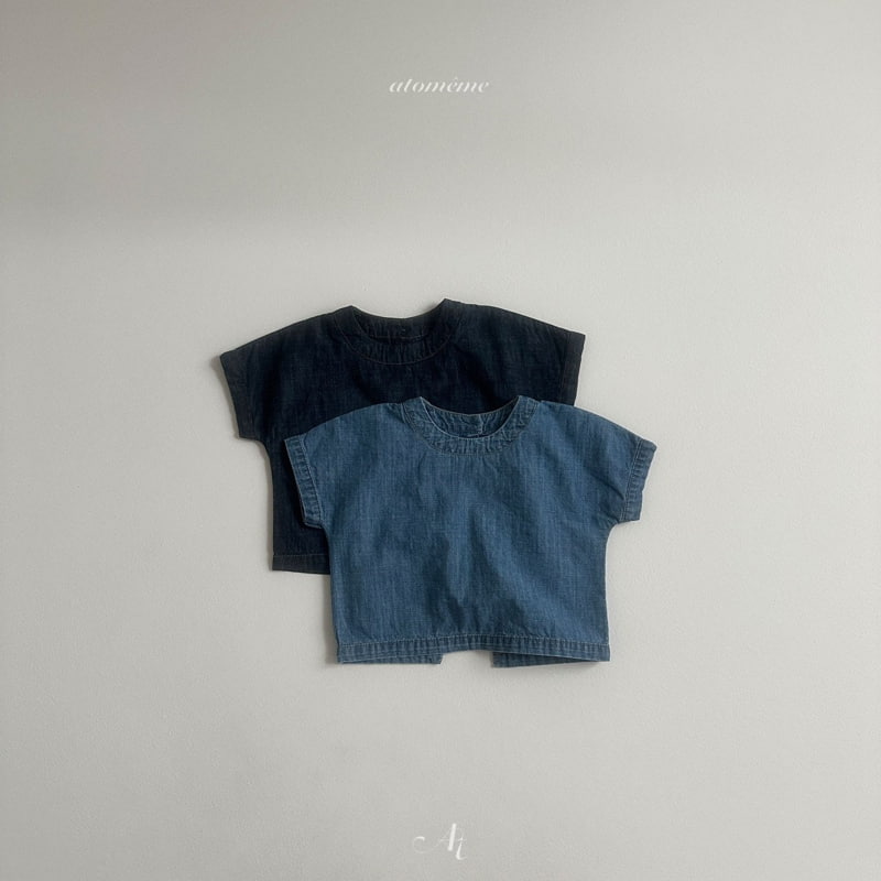 Atomeme - Korean Baby Fashion - #babyoninstagram - Denim Blouse - 3