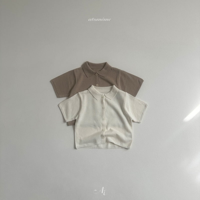 Atomeme - Korean Baby Fashion - #babyoninstagram - Linen Collar Knit