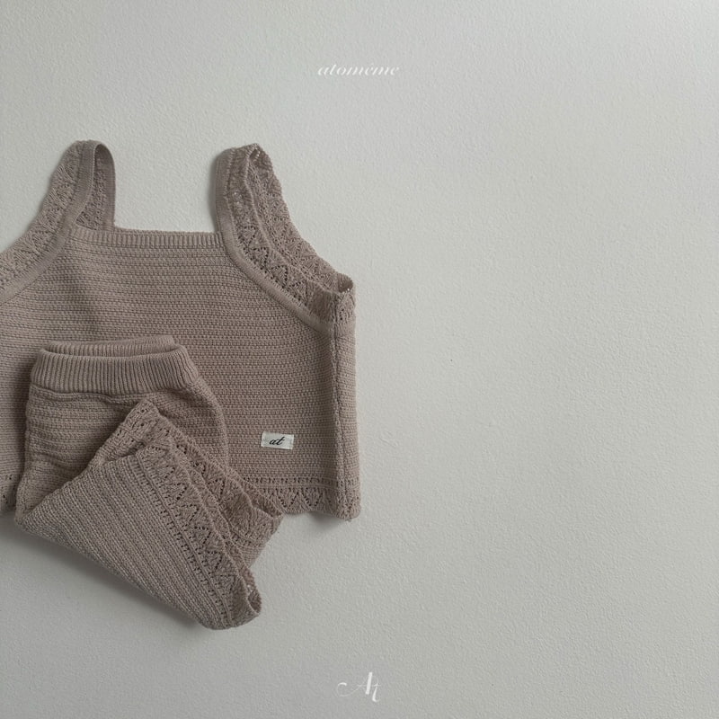 Atomeme - Korean Baby Fashion - #babyoninstagram - Olive Knit Set-up - 12