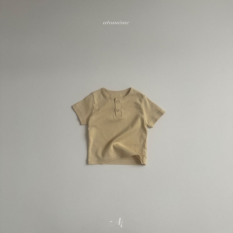 Atomeme - Korean Baby Fashion - #babyoninstagram - Two-button Tee - 7