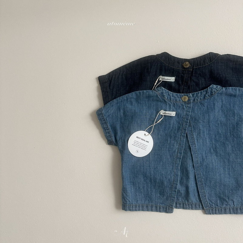 Atomeme - Korean Baby Fashion - #babyoninstagram - Denim Blouse - 4