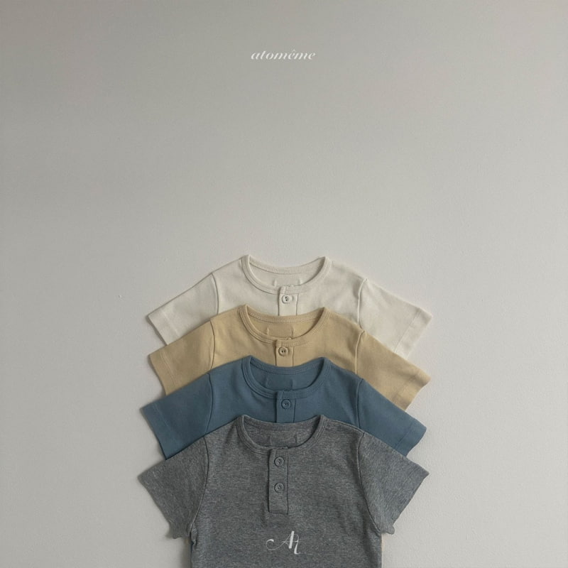Atomeme - Korean Baby Fashion - #babyootd - Two-button Tee - 8