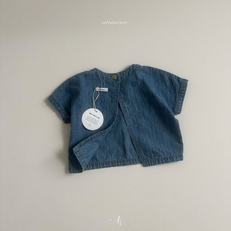 Atomeme - Korean Baby Fashion - #babyoutfit - Denim Blouse - 6