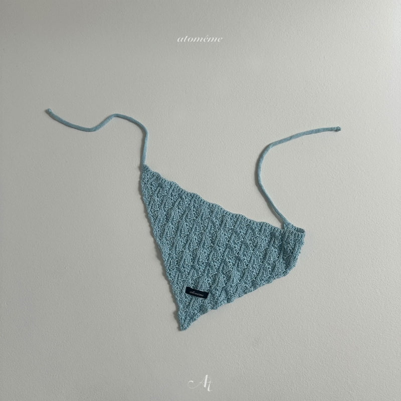 Atomeme - Korean Baby Fashion - #babyootd - Linen Crochet Bandana - 4