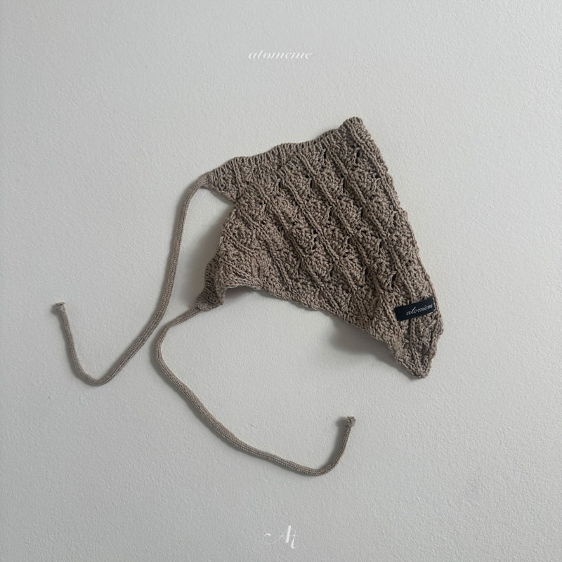 Atomeme - Korean Baby Fashion - #babyoutfit - Linen Crochet Bandana - 5