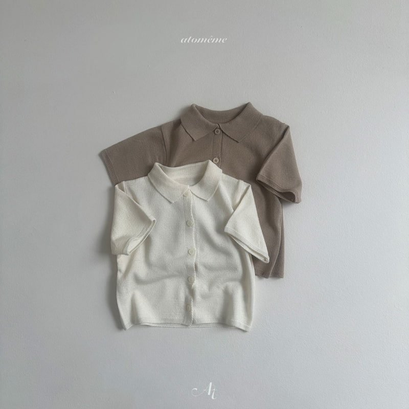 Atomeme - Korean Baby Fashion - #babyoutfit - Linen Collar Knit - 3