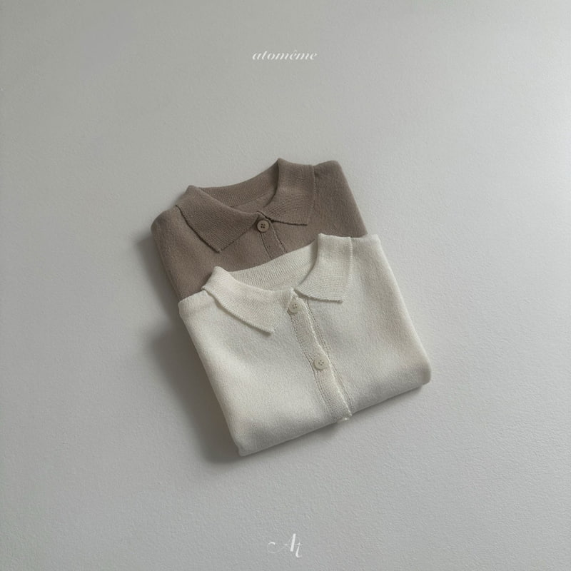Atomeme - Korean Baby Fashion - #babyoutfit - Linen Collar Knit - 4