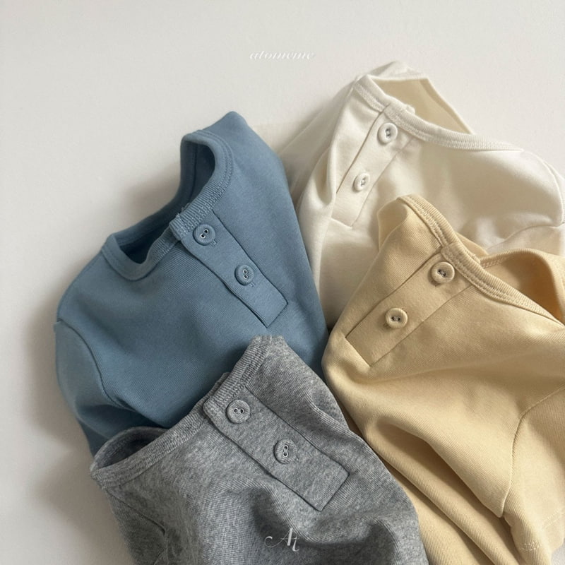 Atomeme - Korean Baby Fashion - #babyoutfit - Two-button Tee - 9