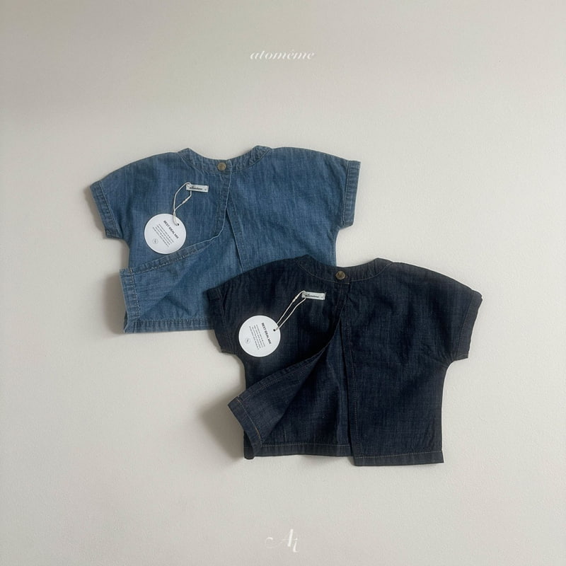 Atomeme - Korean Baby Fashion - #onlinebabyboutique - Denim Blouse - 8