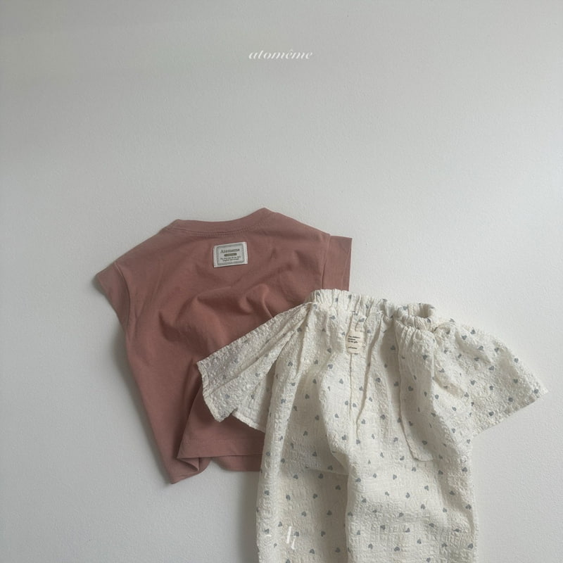 Atomeme - Korean Baby Fashion - #onlinebabyboutique - Heart Apron Pants - 9