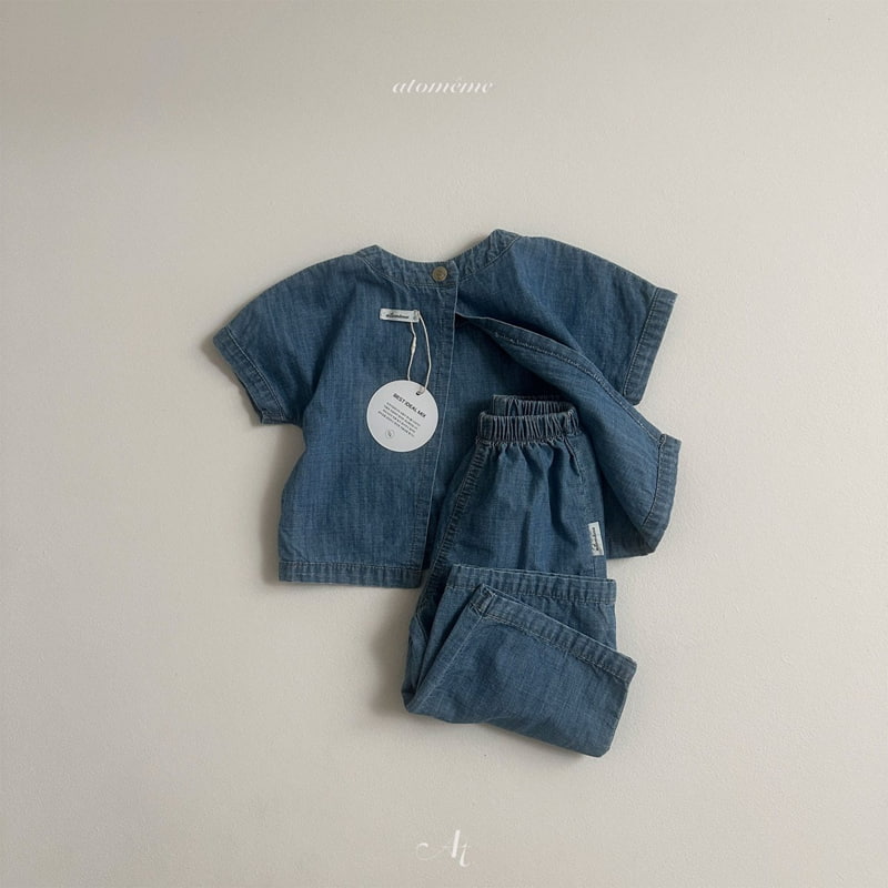 Atomeme - Korean Baby Fashion - #onlinebabyshop - Denim Blouse - 9