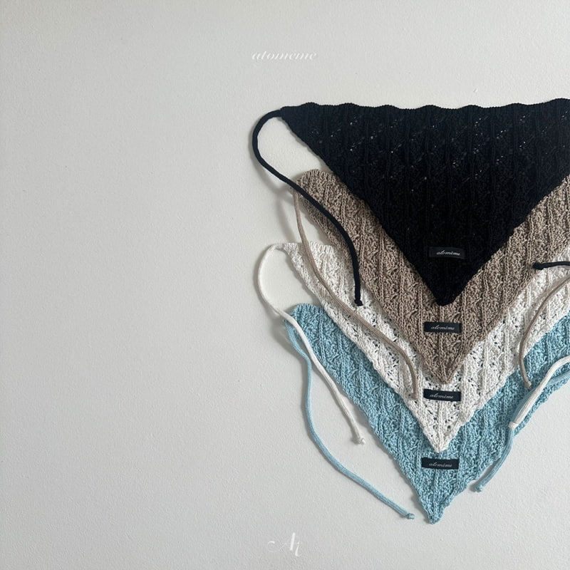 Atomeme - Korean Baby Fashion - #onlinebabyshop - Linen Crochet Bandana - 8