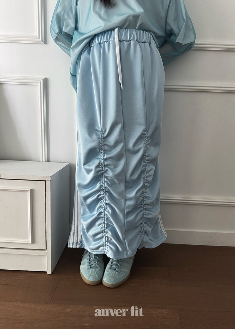 Auver_Fit - Korean Women Fashion - #momslook - Jersy Shirring Long Skirt - 6
