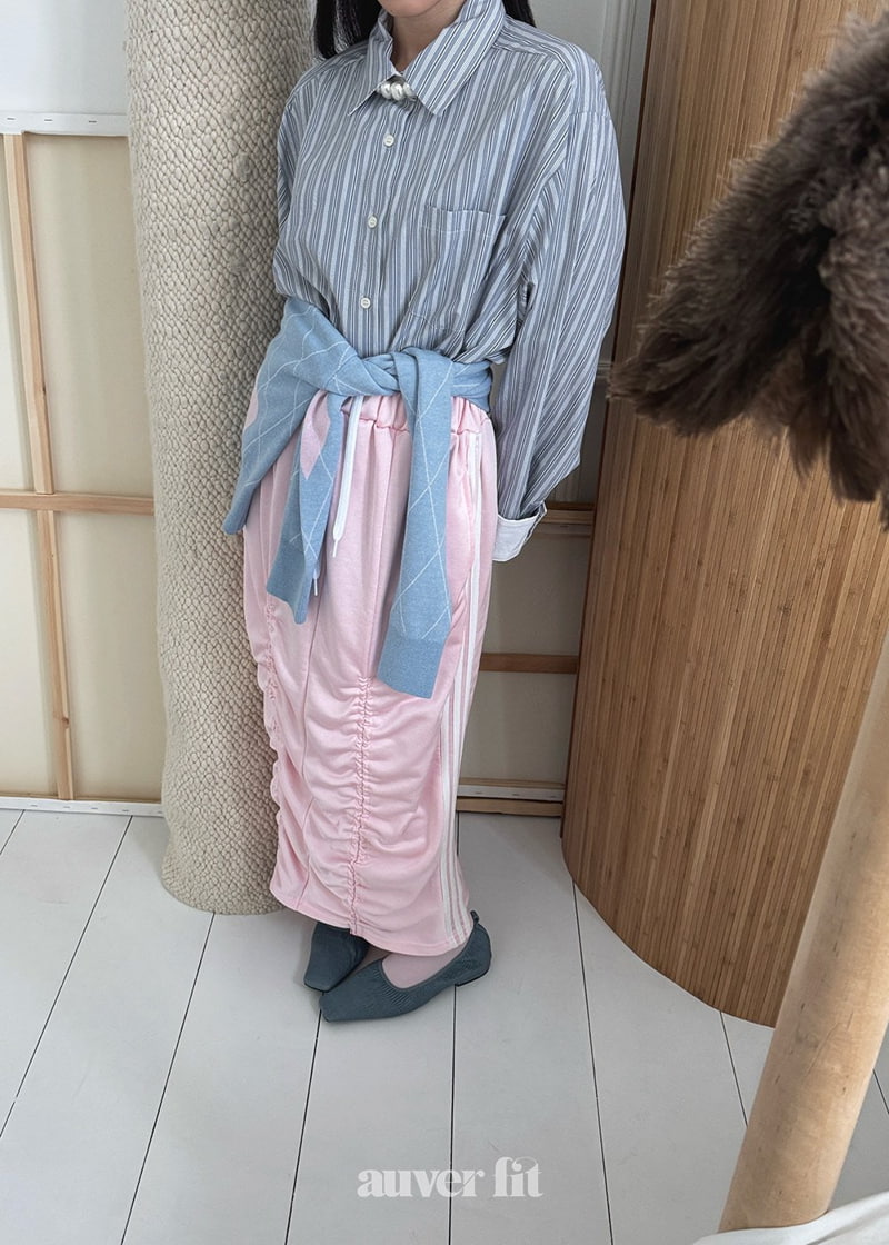 Auver_Fit - Korean Women Fashion - #momslook - Jersy Shirring Long Skirt - 8