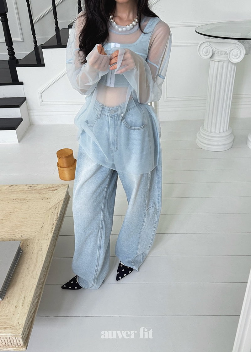 Auver_Fit - Korean Women Fashion - #momslook - See Through Mesh Blouse - 5