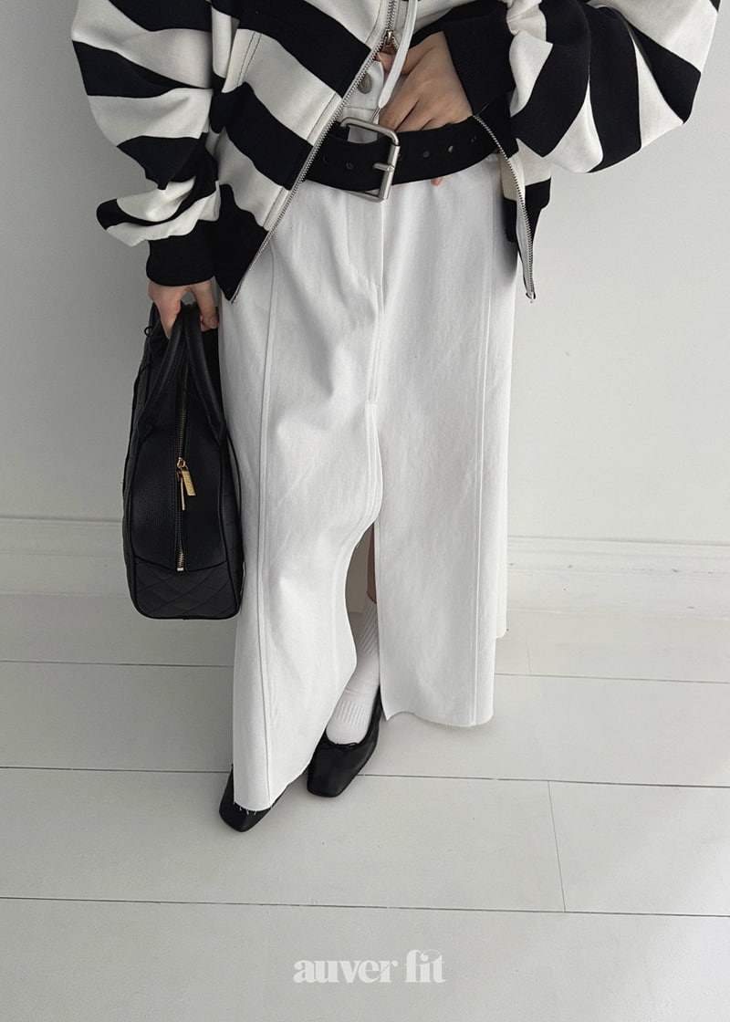 Auver_Fit - Korean Women Fashion - #momslook - Slit Long Skirt - 3