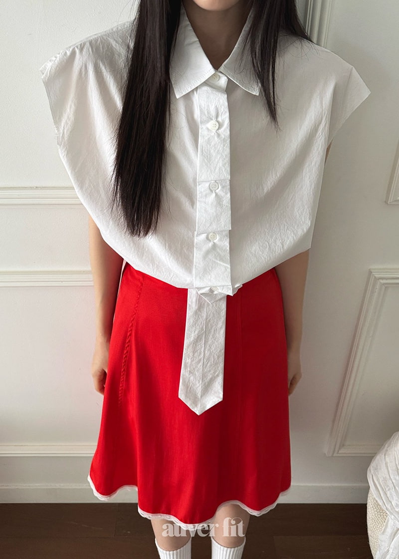 Auver_Fit - Korean Women Fashion - #momslook - Candy Tie Sleeveless Top - 3