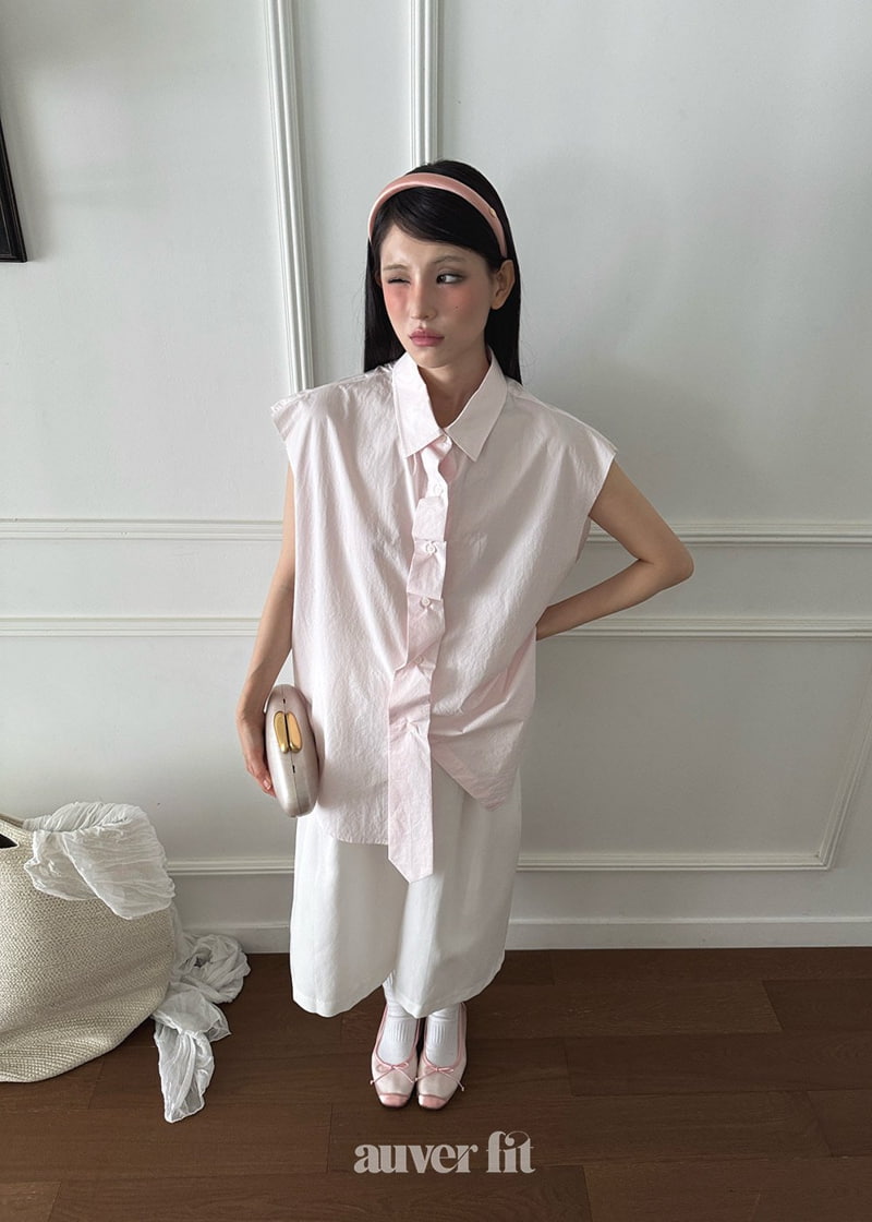 Auver_Fit - Korean Women Fashion - #momslook - Candy Tie Sleeveless Top - 7