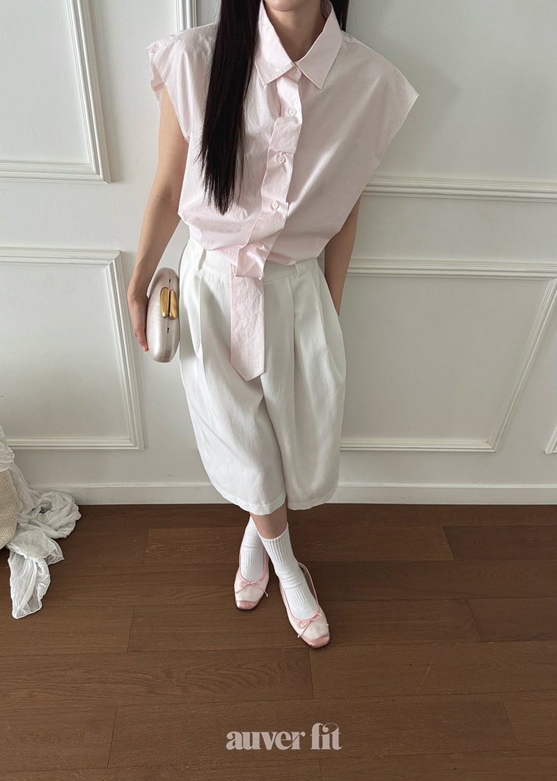 Auver_Fit - Korean Women Fashion - #momslook - Candy Tie Sleeveless Top - 9