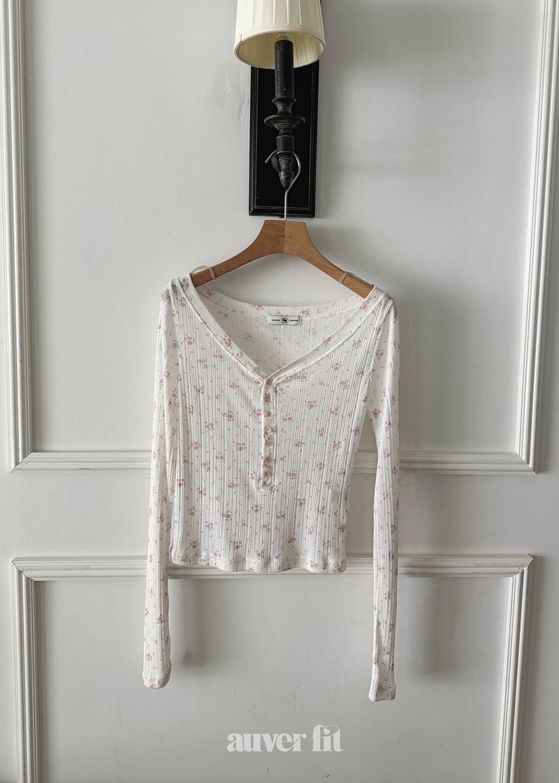 Auver_Fit - Korean Women Fashion - #momslook - Flower Open Top Tee - 5