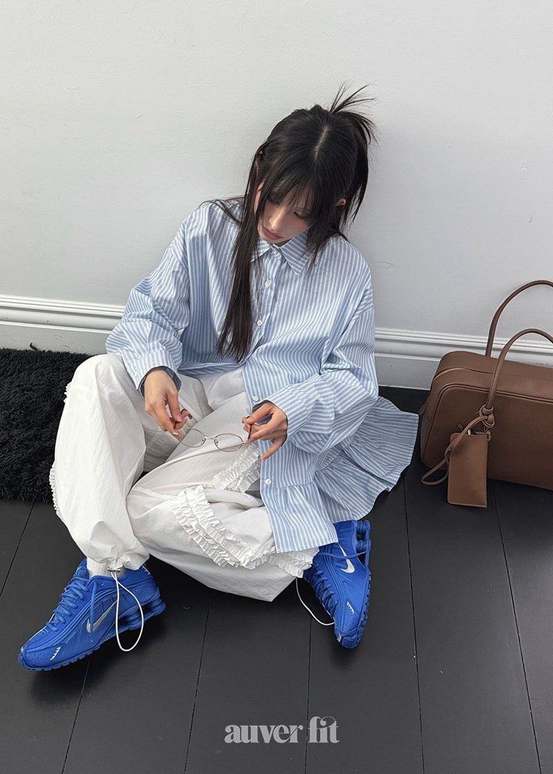 Auver_Fit - Korean Women Fashion - #momslook - Double Frill Wind Pants - 2