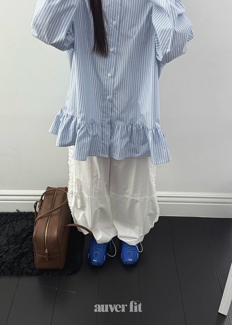 Auver_Fit - Korean Women Fashion - #momslook - Frill Heart Shirt - 5