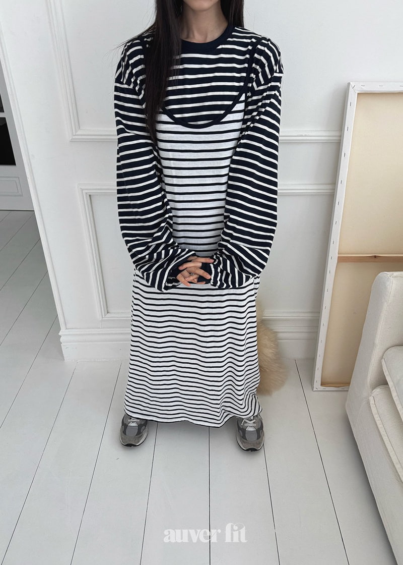 Auver_Fit - Korean Women Fashion - #pursuepretty - Stripe String One-piece - 8