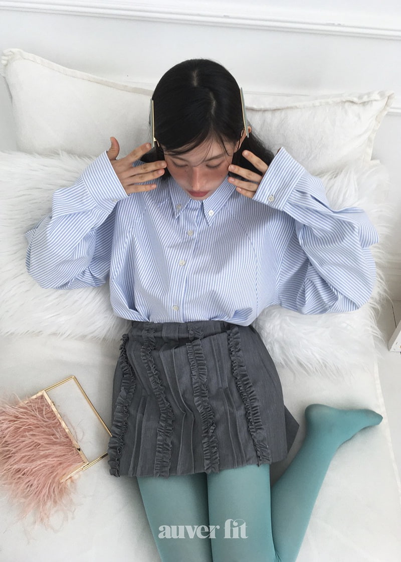 Auver_Fit - Korean Women Fashion - #pursuepretty - Frill Pintuck Mini Skirt - 3
