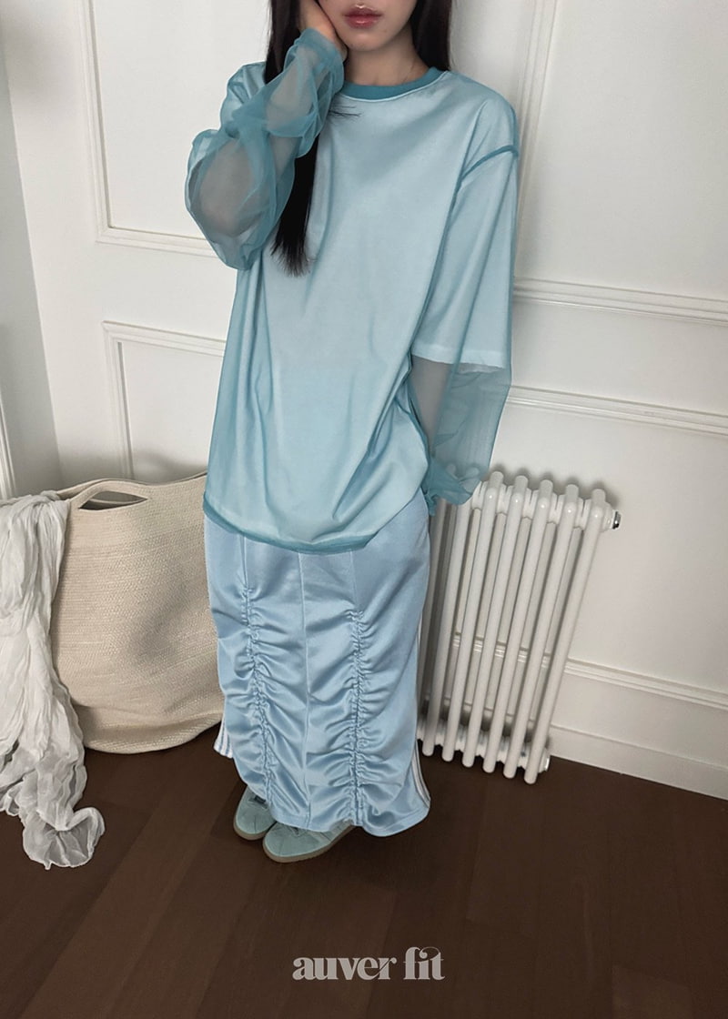 Auver_Fit - Korean Women Fashion - #restrostyle - Jersy Shirring Long Skirt