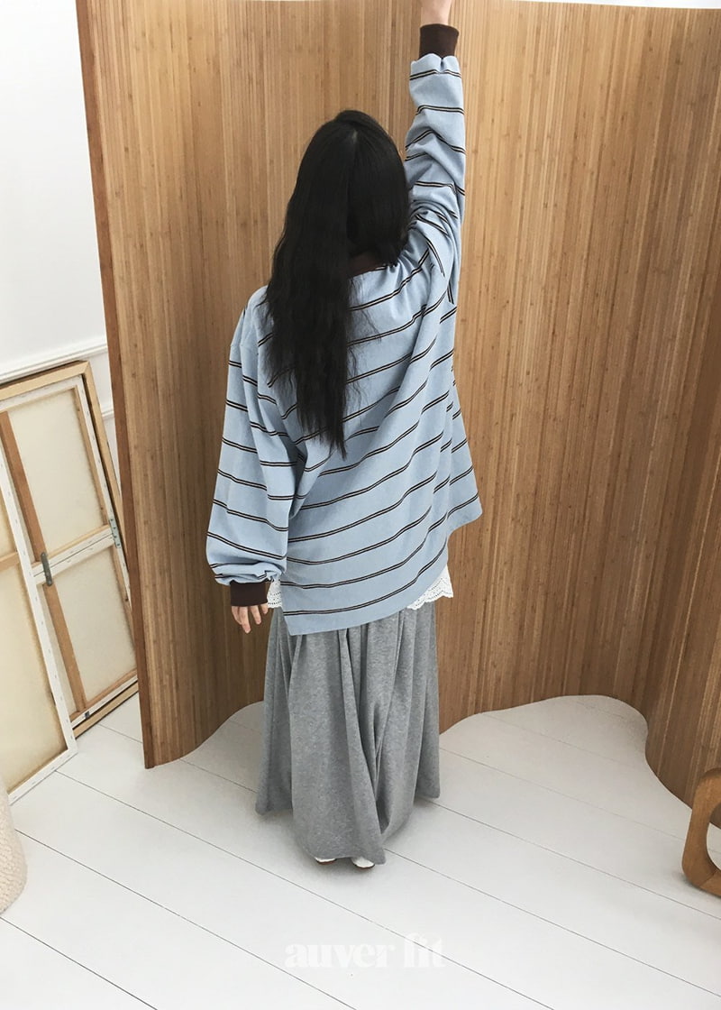 Auver_Fit - Korean Women Fashion - #restrostyle - Multi Stripe Collar Tee - 7