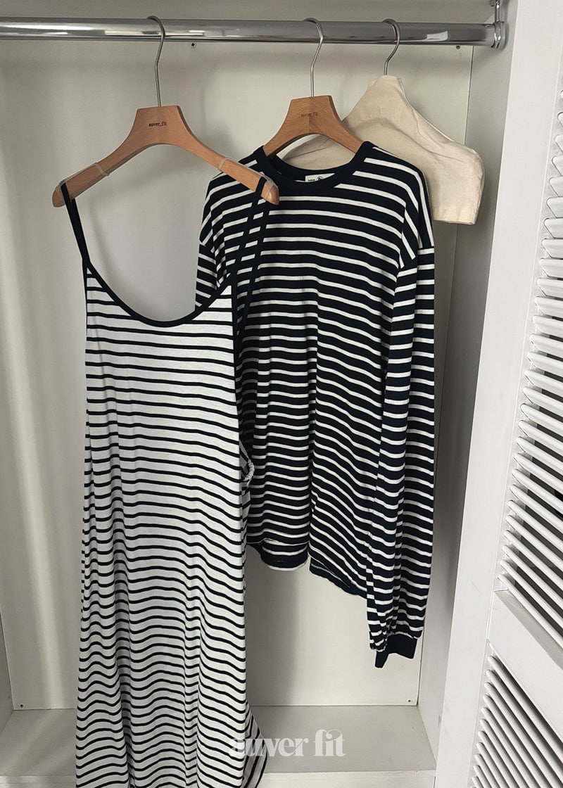 Auver_Fit - Korean Women Fashion - #romanticstyle - Stripe String One-piece - 10