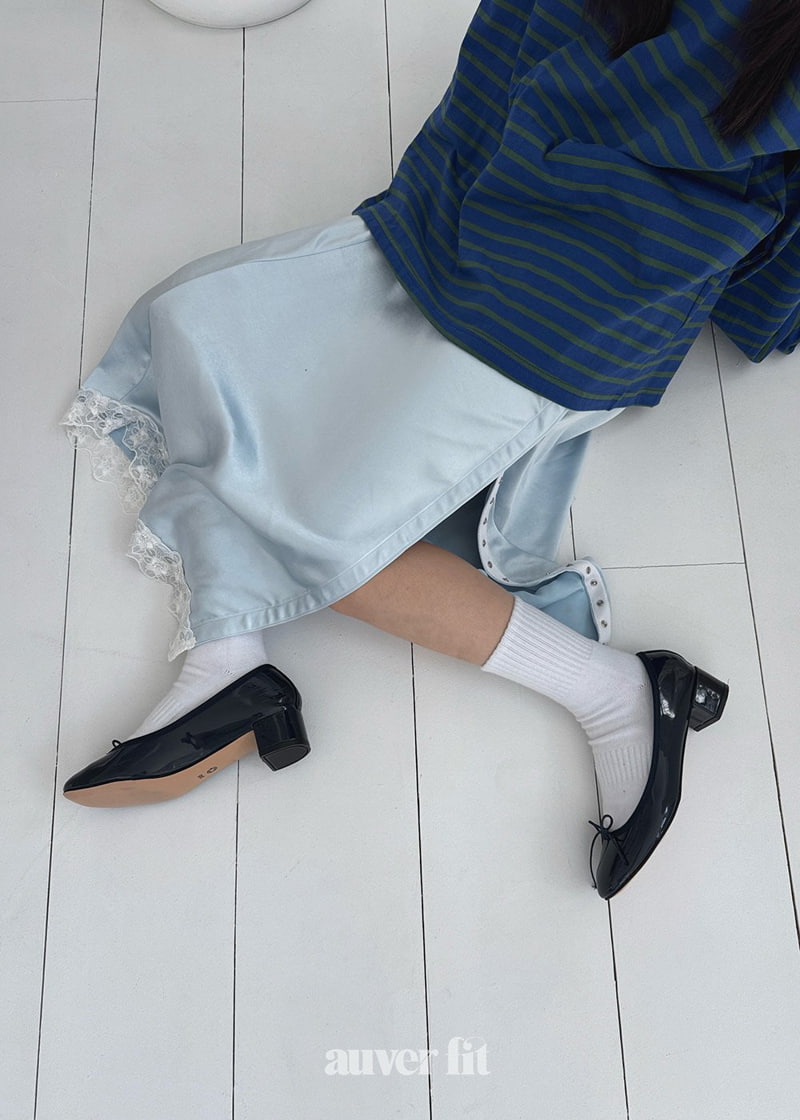 Auver_Fit - Korean Women Fashion - #romanticstyle - Satin Lace Skirt - 7