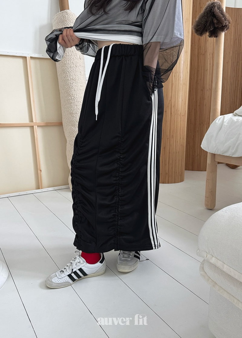 Auver_Fit - Korean Women Fashion - #romanticstyle - Jersy Shirring Long Skirt - 2