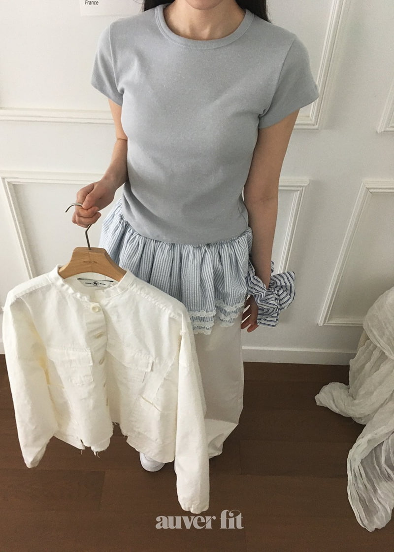 Auver_Fit - Korean Women Fashion - #romanticstyle - Half Mini Tee - 9