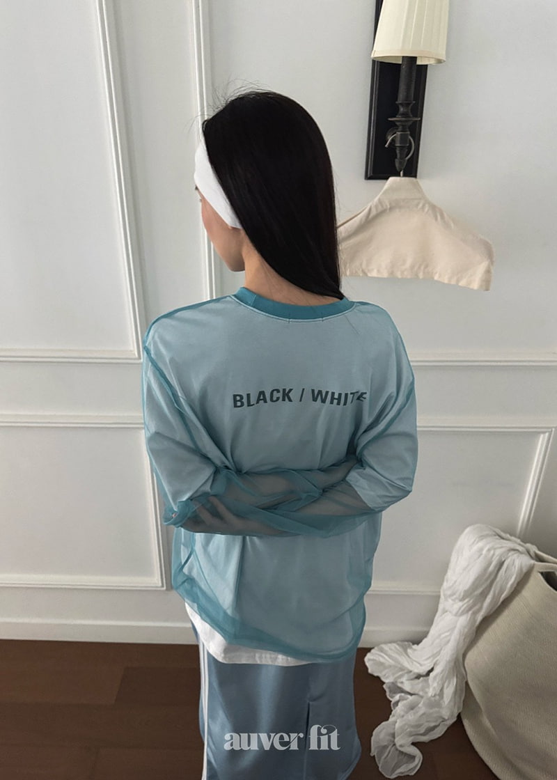 Auver_Fit - Korean Women Fashion - #romanticstyle - Point Mesh Tee - 4