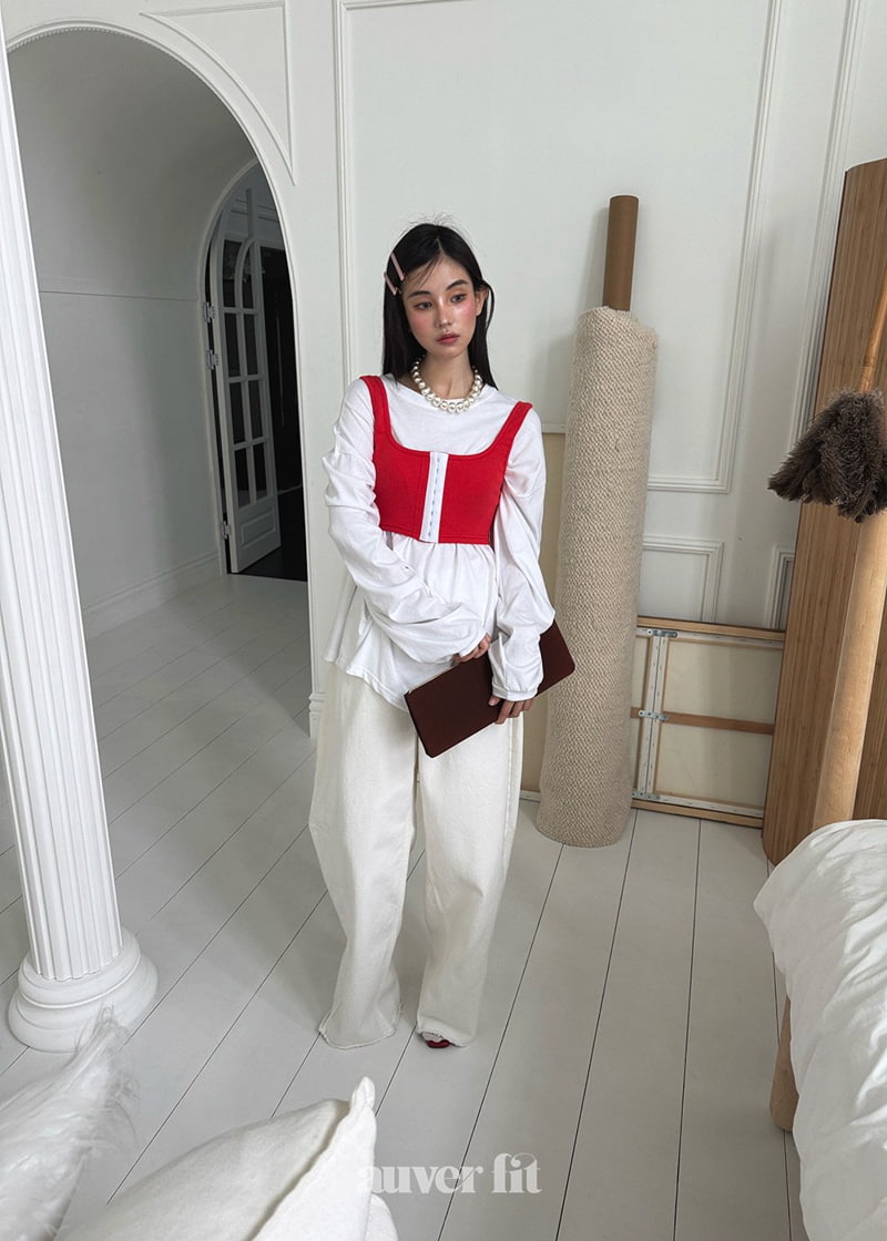 Auver_Fit - Korean Women Fashion - #shopsmall - Hook Sleevess Top - 2