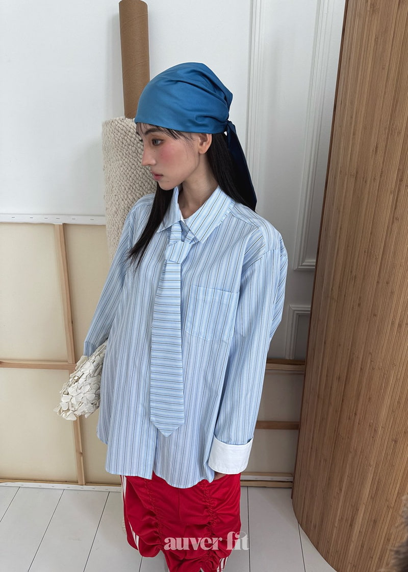 Auver_Fit - Korean Women Fashion - #shopsmall - Stripe Colored Shirt