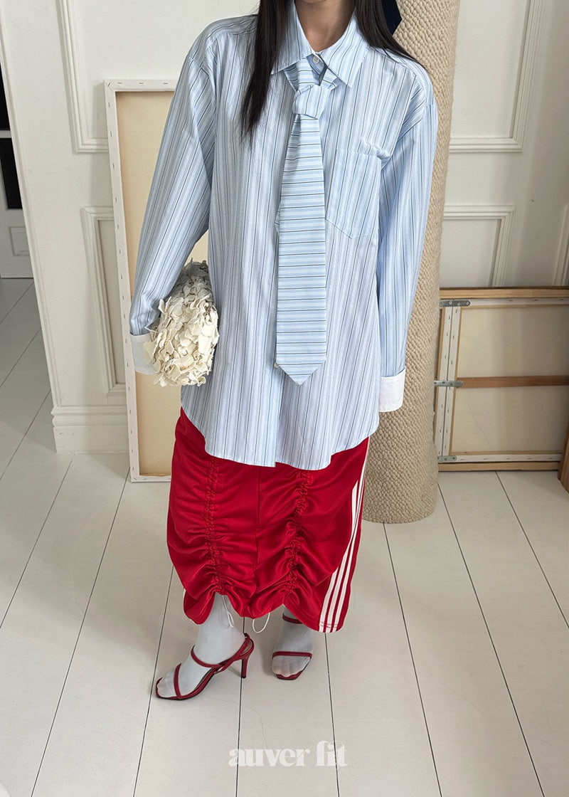 Auver_Fit - Korean Women Fashion - #thatsdarling - Stripe Colored Shirt - 2