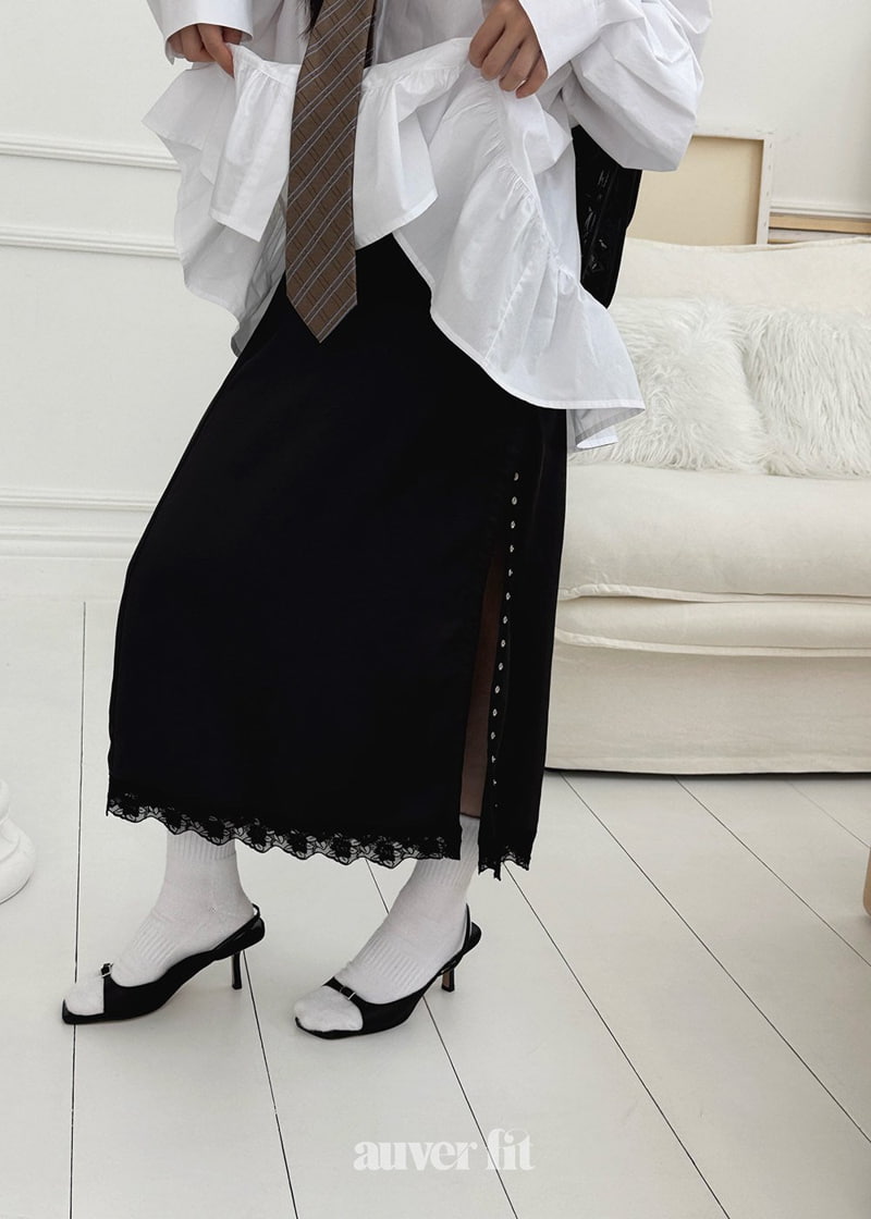 Auver_Fit - Korean Women Fashion - #thelittlethings - Satin Lace Skirt - 10