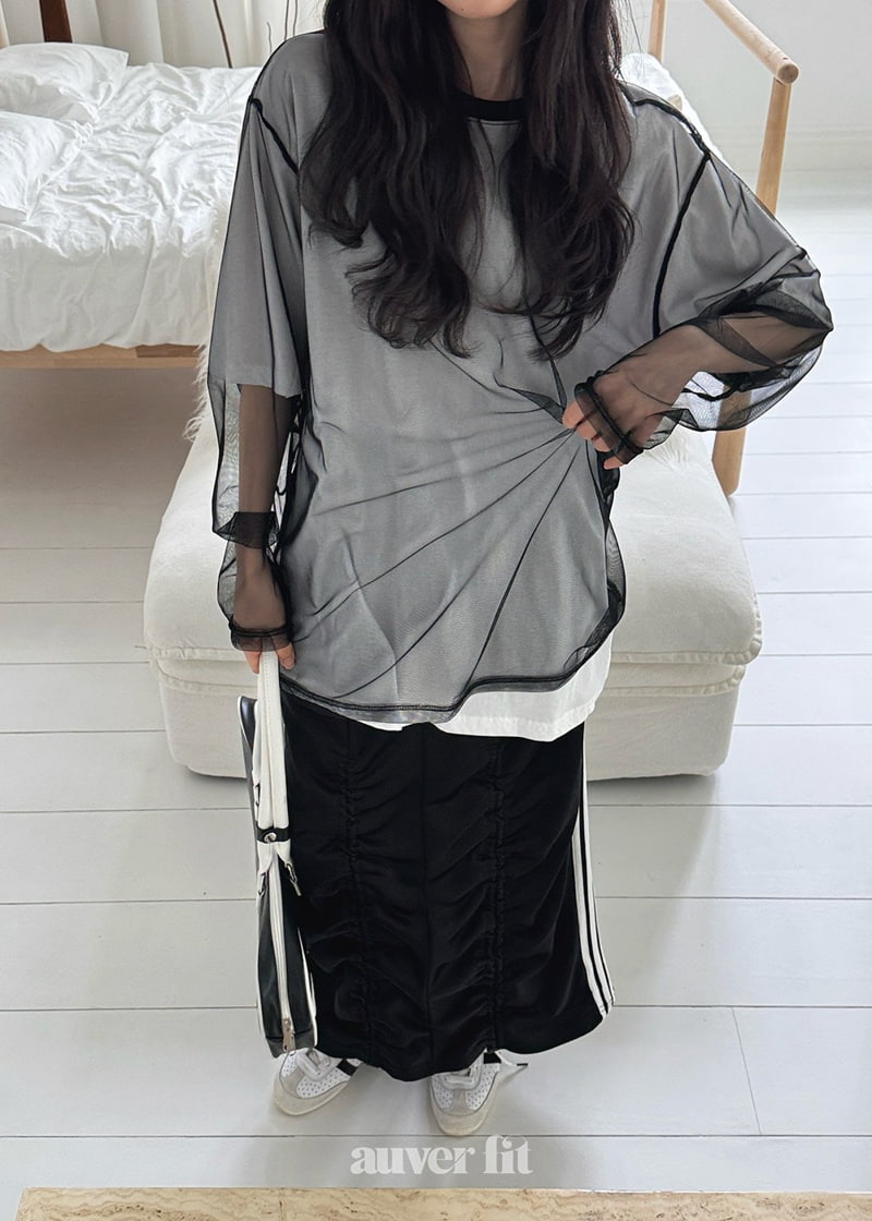 Auver_Fit - Korean Women Fashion - #thelittlethings - Point Mesh Tee - 6