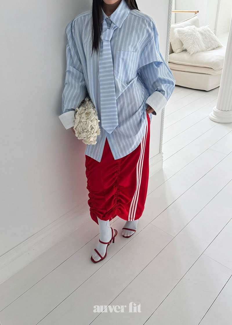 Auver_Fit - Korean Women Fashion - #thelittlethings - Stripe Colored Shirt - 3