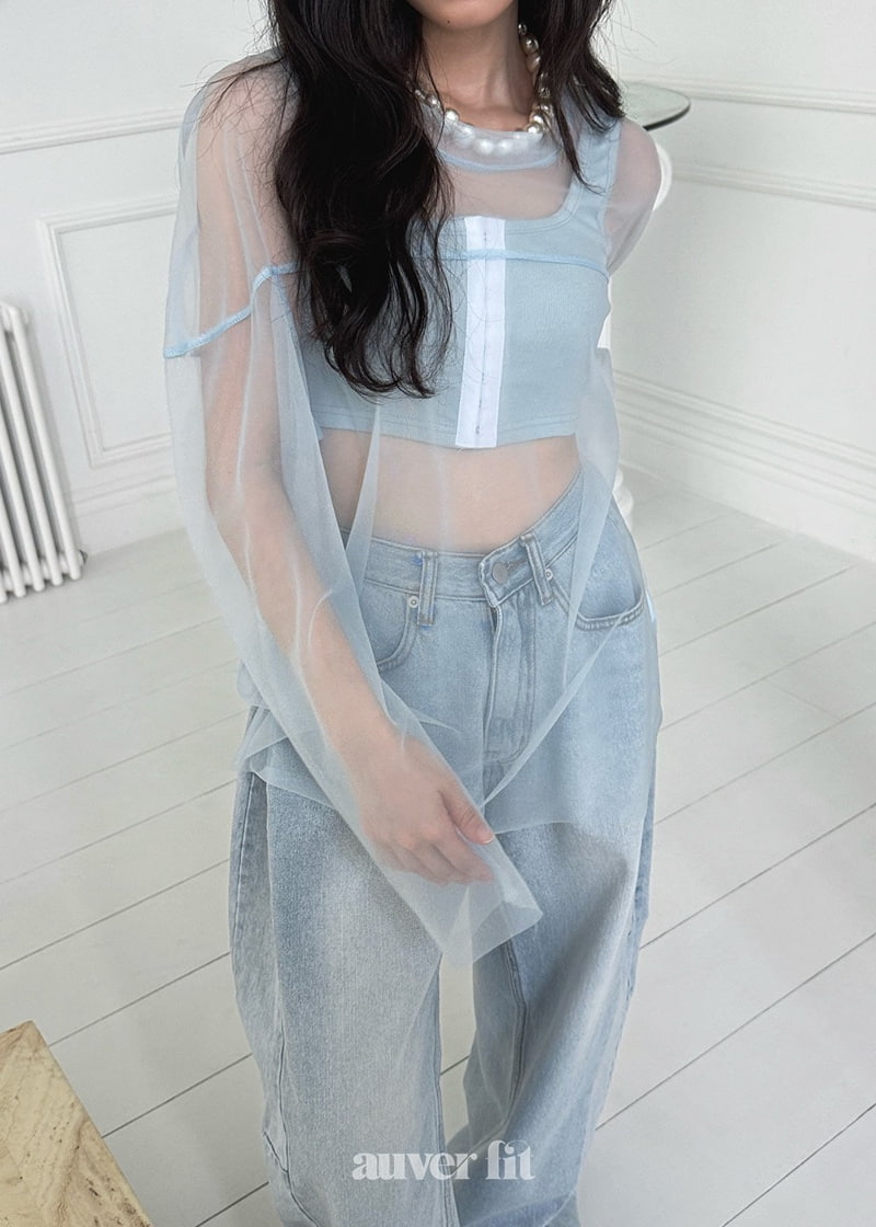 Auver_Fit - Korean Women Fashion - #thelittlethings - See Through Mesh Blouse - 2