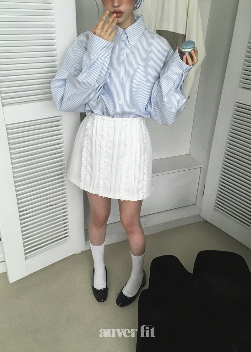 Auver_Fit - Korean Women Fashion - #thelittlethings - Frill Pintuck Mini Skirt - 8